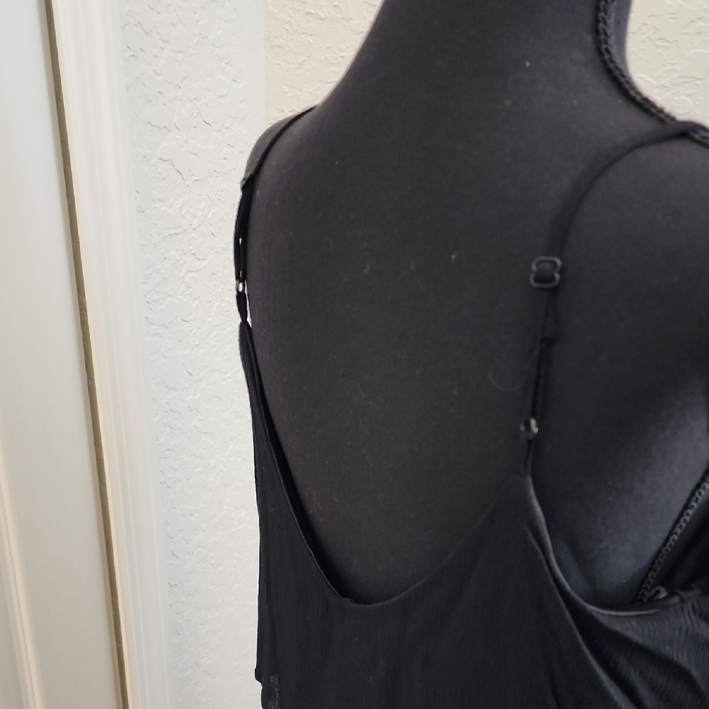 Black Maxi Dress with Floral Detail - Picture 8 of 17